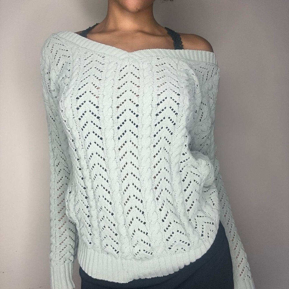 Jessica Simpson Off-Shoulder Sweater - Cream